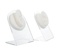 Luxshiny Modelli Auricolari in Silicone Resistenti e Flessibili Supporto, Set da 2 Orecchie e Destra per Esposizione Orecchini e Pratica Piercing, Modello Medico per Formazione