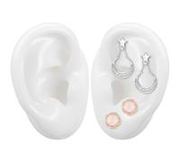 Luxshiny Modello di Orecchio Silicone per Esposizione Orecchini e Pratica Auricolare per Negozi e Scuole