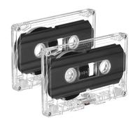 Luxshiny Nastri Audiocassette Vuoti 30 Minuti 2 Pezzi Custodia Trasparente in Plastica Stile Vintage per Registratore Cassette Uso Educativo e Fai da Te