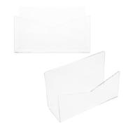 Luxshiny Organizer Facile in Acrilico 2 per Posta da Scrivania Portalettere Versatile Supporto Compatto per Lettere e Inviti per Casa e Ufficio
