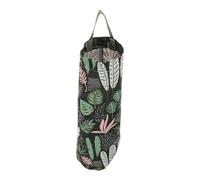 Luxshiny Organizer per Sacchetti Plastica Riutilizzabile con Motivo Floreale Portasacco da Cucina in Cotone e Lino Resistente Dispenser Multifunzione per Sacchetti Spesa e Rifiuti