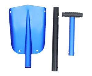 Luxshiny Pala da Neve Pieghevole in Lega di Alluminio Multifunzionale per Auto e Rv, Strumento Portatile per Rimuovere Neve e Ghiaccio in Condizioni Invernali