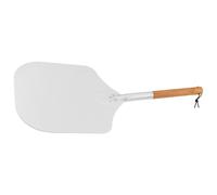 Luxshiny Pala per Pizza in Alluminio con Manico in Legno Sicuro e Resistente, per Pizzerie e Ristoranti, Previene le Scottature Durante L'uso