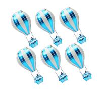 Luxshiny Palloncini Mongolfiera in Alluminio 4d Blu Set da 6 Pezzi, Decorazione per Feste di Compleanno e Party a Tema, Palloncini da Soffitto Resistenti per Eventi e Decorazioni Murali