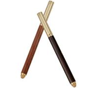 Luxshiny Penna Gel da Ufficio 2 Pezzi Clip in Legno e Ottone, Punta Fine per Scrittura Scorrevole senza Graffi, per Uso Quotidiano e Occasioni Formali