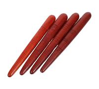 Luxshiny Penna per Massaggi in Legno a Forma Rotonda, Leggera e Dalla Superficie Liscia, per Massaggi al Collo alle Braccia Durante Viaggi o Guardando la Tv, Confezione da 4 Pezzi