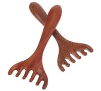 Luxshiny Pettine Gua Sha in Legno Massaggiatore per Capelluto e Occhi Strumento Palmare Multifunzionale per Massaggi Rilassanti 5.71X2.76X0.59In