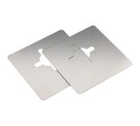 Luxshiny Piastra in Acciaio Inox Spazzolato 2 Pezzi per Rinforzo Porta Copri Foro Autoadesiva, Compatibile Porte in Legno e Metallo, per Riparazioni di Serrature a Leva o Maniglia in Casa