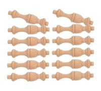 Luxshiny Pilastri Romani in Miniatura in Legno Non Finiti 12 Pezzi per Decorazioni Casa e Pannelli Decorativi Pareti, Terminali per Montanti Armadio 7,5X1,8 CM