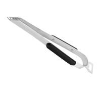 Luxshiny Pinza per Barbecue in Acciaio Inox Pinza da Cucina con Pinzetta Integrata per Servire Cibo Grigliare Carne e Pesce Resistente e Durevole