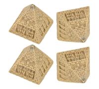 Luxshiny Piramide Egizia Portatile e Resistente allo Sbiadimento in Resina Sintetica Oro 4 Pezzi per Decorazione da Giardino e Arredamento da Tavolo per Paesaggi Esterni e Sand Table