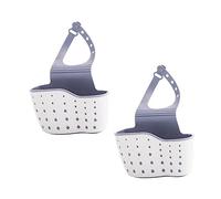 Luxshiny Porta Spugne per Lavello da Cucina 2 Pezzi Doppio Strato in Plastica Beige, Robusto e Salvaspazio, per Organizzare e Drenare nella Cucina