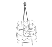 Luxshiny Portabottiglie Portatile per in Metallo Organizer per Bottiglie per Bbq e Feste Capacità Resistente e Design