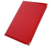 Luxshiny Portadocumenti Rosso in Carta e Ferro, Organizer Portfolio per Documenti per Mantenere L'ordine e Risparmiare, per Proposte e Riunioni