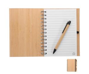 Luxshiny Quaderno e Stile Beige con Copertina in Bambù Resistente, Rilegatura a Spirale Robusta e Pagine Ampie, Taccuino Creativo Design Unico per Scuola e Lavoro