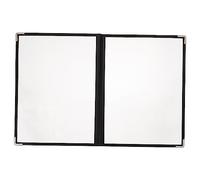 Luxshiny Raccoglitore Per Menù Da Cucina Trasparente in Pvc Ecologico, Cartella Porta Menù Portatile Anelli e Fogli Mobili, Protezione Menu Per Ristoranti Grande Capacità e Visibilità Chiara