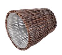 Luxshiny Rattan Cestino dei Rifiuti Intrecciato e Plastica per Casa | Stile Pastorale Semplice ed Elegante, Leggero e Compatto, per Bagno, Camera Ospiti, Asciugamani e Riciclo