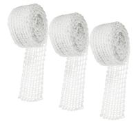 Luxshiny Rete Elastica Bianca per Carne e Prosciutto in Lana, 3 Pezzi Resistenti per Arrosti e Affumicatura senza Strappi, per Uso Domestico e Decorativo