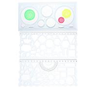 Luxshiny Righello Geometrico e Sviluppo Intelligenza 3 Pezzi e Studenti in Plastico Strumento Creativo come Party Favor Educativo Colore Casuale per Disegno