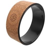 Luxshiny Ruota Yoga in Sughero Naturale e Pu, Rullo per Stretching e Mal di Schiena, Anello Yoga Compatto per Pilates e Allenamento Muscolare, per Esercizi di Rilassamento e Tonificazione