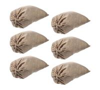 Luxshiny Sacchetti Coulisse in Juta 6 Pezzi Beige per Semi e Cereali | Riutilizzabili e Traspiranti, Ordine Quotidiano, Uso per Piantine e Radici
