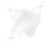 Luxshiny Sacchetto per Sapone Esfoliante in Rete Bianco 3 Pezzi Design a Coulisse in Grenadine per Pulizia Viso e Corpo Delicata