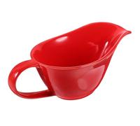 Luxshiny Salsiera in Ceramica Rossa per Servire Latte e Panna Manico Comodo, Leggera e Versatile per Decorare la Tavola Stile Semplice