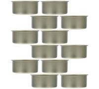 Luxshiny Scatole di Latta per Dolci Coperchio, Contenitori Ermetici per Biscotti e Conserve, Set da 12 Grandi Lattine in Latta per Conservazione Alimenti e Decorazioni per Feste