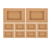 Luxshiny Scatole per Cartoline Leggere e Facili da Usare Kraft Finestra Aperta, Confezione da 10 Design Semplice ed per Buste e Fatture