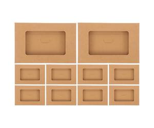 Luxshiny Scatole per Cartoline Leggere e Facili da Usare Kraft Finestra Aperta, Confezione da 10 Design Semplice ed per Buste e Fatture