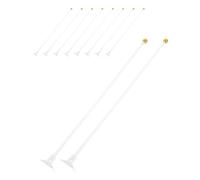 Luxshiny Set 10 Pezzi Bandiere per Auto Base Adesiva e Asta in Plastico Bianco, Decorazione Vivace per Giardino e Interni, per Viaggi All'aperto