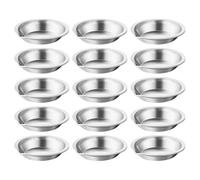 Luxshiny Set 15 Pezzi Tavolozze Rotonde in Acciaio Inossidabile per Miscelare Colori a Olio e Modelli, Facile da Pulire e Portatile, per Pittura di Modellismo