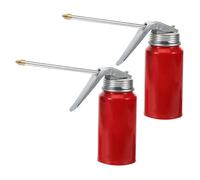 Luxshiny Set 2 Pezzi Oliatore a Bocca Lunga Manuale in Metallo 200 Ml con Ugello di Precisione per Lubrificazione Motociclette e Veicoli, Tanica Olio Mani Resistente per Manutenzione Fai