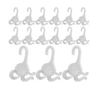 Luxshiny Set 20 Pezzi Appendiabiti Salvaspazio per Scarpe in Plastica Bianca, Ganci Appendiabiti per Sandali e Pantofole, Organizer Verticale per Esposizione e Asciugatura
