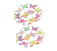 Luxshiny Set 20 Pezzi Farfalle in Resina Fai da Te Colorate, Decorazioni Delicate per Custodia Telefono, Accessori Creativi per Artigianato e Abbellimento Forcine, Materiali Colore Casuale
