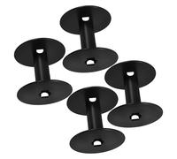 Luxshiny Set 4 Bobine Porta Fili in Plastica Nera, Organizer per Stoccaggio Cucito e Artigianato, Portacavi Compatto e Resistente per Casa, Ufficio e Laboratorio