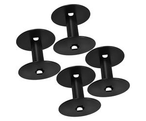 Luxshiny Set 4 Bobine Porta Fili in Plastica Nera, Organizer per Stoccaggio Cucito e Artigianato, Portacavi Compatto e Resistente per Casa, Ufficio e Laboratorio