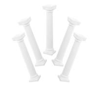 Luxshiny Set 5 Pezzi Pilastri Antichi Miniatura 4.5" Decorazione Paesaggistica per Giardino e Mini Casa Bianco Fai da Te per Scenografie e Decorazioni Esterne