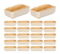 Luxshiny Set da 50 Stampi per Pane in Legno con Liner Usa e Getta, Resistente al Microonde e Freezer, Design Naturale Elegante per Cottura Versatile e Conservazione Freschezza