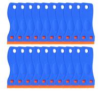 Luxshiny Set di 20 Raschietti in Plastica Blu per Residui Adesivi e Schermi | Bordi Affilati e Precisi, e Applicazione di Pellicole Viniliche, Manico Ergonomico per Progetti Fai da Te