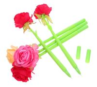 Luxshiny Set di 5 Penne a Sfera Design a Fiore in Silicone e Tessuto, Pratiche e Creative per Studenti, Perfette per Festa Scuola Decor e Cancelleria Scolastica Colore Colore Casuale