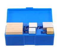 Luxshiny Set di Cubi di Densità per Esperimenti Scientifici in Rame, Ferro, Alluminio e Legno Blocchi Quadrati Robusti per Laboratorio di Chimica e Didattica
