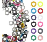 Luxshiny Set Occhielli Metallici Colorati da 5 Mm, Kit di Riparazione Occhielli per Tessuto Anelli Protettivi, 200 Pezzi per Artigianato, Abbigliamento, Scarpe e Cinture, Colore Casuale