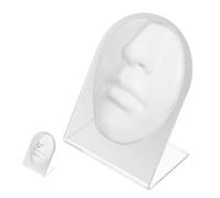 Luxshiny Simulazione Viso per Pratica Piercing Nasale e Bocca in Silicone con Supporto Parte Corpo Finta Durevole per Addestramento Piercing