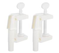 Luxshiny Staffa Portatile Bianca in Abs con Morsetto da Tavolo Regolabile 2 Pezzi per Lampada da Scrivania e Supporto per Streaming su Desktop e Pavimenti