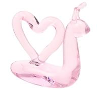 Luxshiny Statuetta in Vetro di Lumaca Miniatura, Decorativa Rosa per Casa | Figura Simpatica da Collezione, Riflette la Luce, Facile da Pulire, come Fermacarte