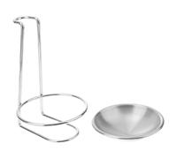Luxshiny Supporto per Cucchiaio da Cucina in Acciaio Inossidabile a Forma di Cigno, Design Verticale Ciotola Rimovibile, Facile da Pulire e Adatto per Uso Domestico