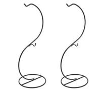 Luxshiny Supporto per Vaso Sospeso a Forma di S in Ferro, Portavasi per Fiori e Piante Idroponiche, Set 2 Pezzi per Decorazioni Casa, Balcone e Giardino