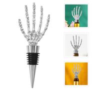 Luxshiny Tappo per Bottiglia di Vino in Lega a Forma di Mano Scheletro per Halloween, Design Unico e Resistente per Feste a Tema, Sigillante Affidabile e Originale