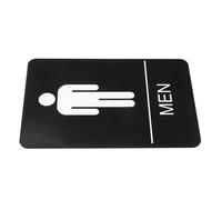 Luxshiny Targa per Bagno in Acrilico Nero, Autoadesiva, Design Accessibile, per Uffici e Luoghi Pubblici, Facile Identificazione del Wc